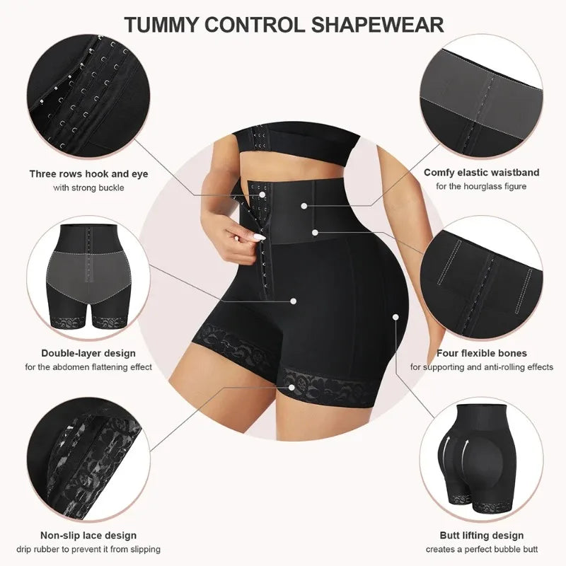 High-waisted Shapewear with Tummy Control and Postpartum Girdle. - GSINAS.com