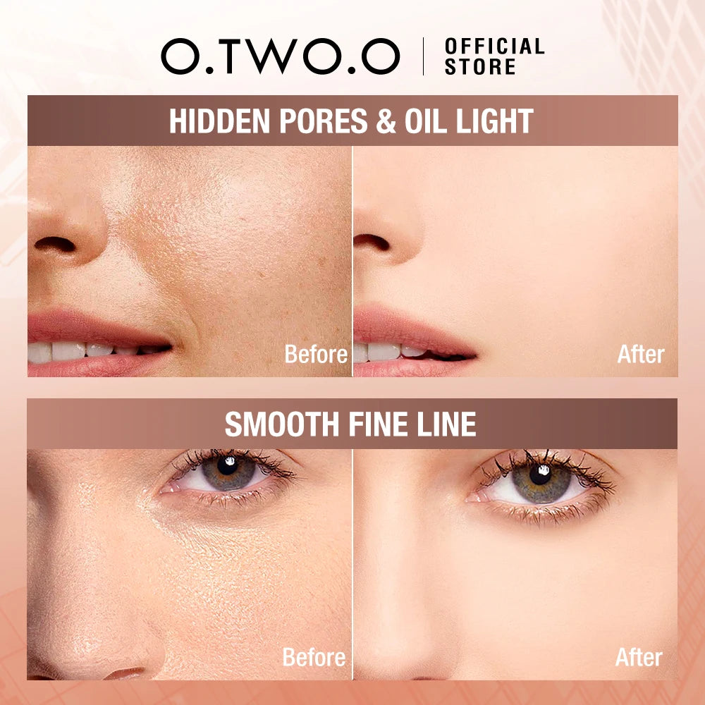 O.TWO.O Face Makeup Base Poreless Primer 20ml Lightweight Matte Finish Oil-Control Foundation Primer Cosmetics