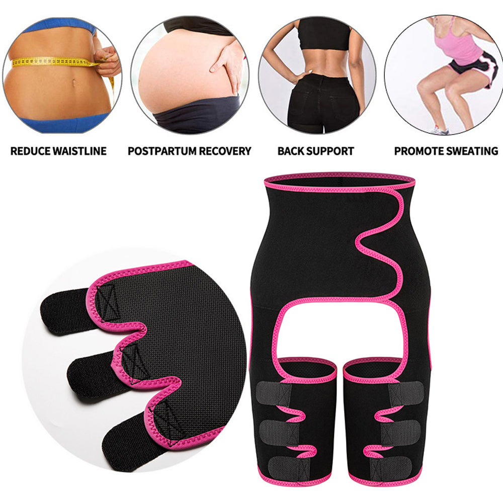 Sweat High Waist Thigh Trimmer Butt Lifter Shapewear Belt 3 In 1 Adjustable Belt - GSINAS.com